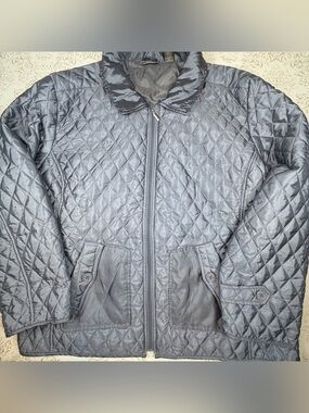 Jane Ashley Quilted Jacket in Gray, 2XL